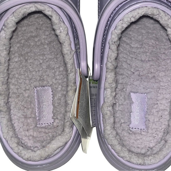 NWT Crocs Classic Lined Clog Women's 10 Lavender Purple - Picture 7 of 8